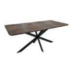 Τραπεζι Τραπεζαριας Fylliana Gaia Καφε Χρωμα 180x90x76εκ