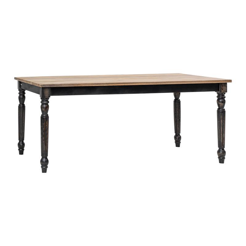 trapezi-trapezarias-fylliana-kanpur-gkri-chroma-180x90x76ek1694006709 Τραπεζι Τραπεζαριας Fylliana Kanpur Καφε-Μαυρο Με Εφε Παλαιωσης Χρωμα 180x90x76εκ - Image 1