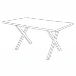 Τραπεζι Τραπεζαριας Fylliana Lumina Tobacco Χρωμα 160x90x75 - Image 3