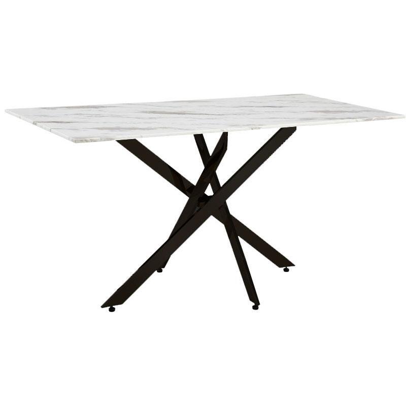 trapezi-trapezarias-fylliana-stone-me-leyki-keramiki-epifaneia-kai-mayra-metallika-podia-160x90x76ek1675942812 Τραπεζι Τραπεζαριας Fylliana Stone Με Λευκη Κεραμικη Επιφανεια Και Μαυρα Μεταλλικα Ποδια 160x90x76εκ - Image 1