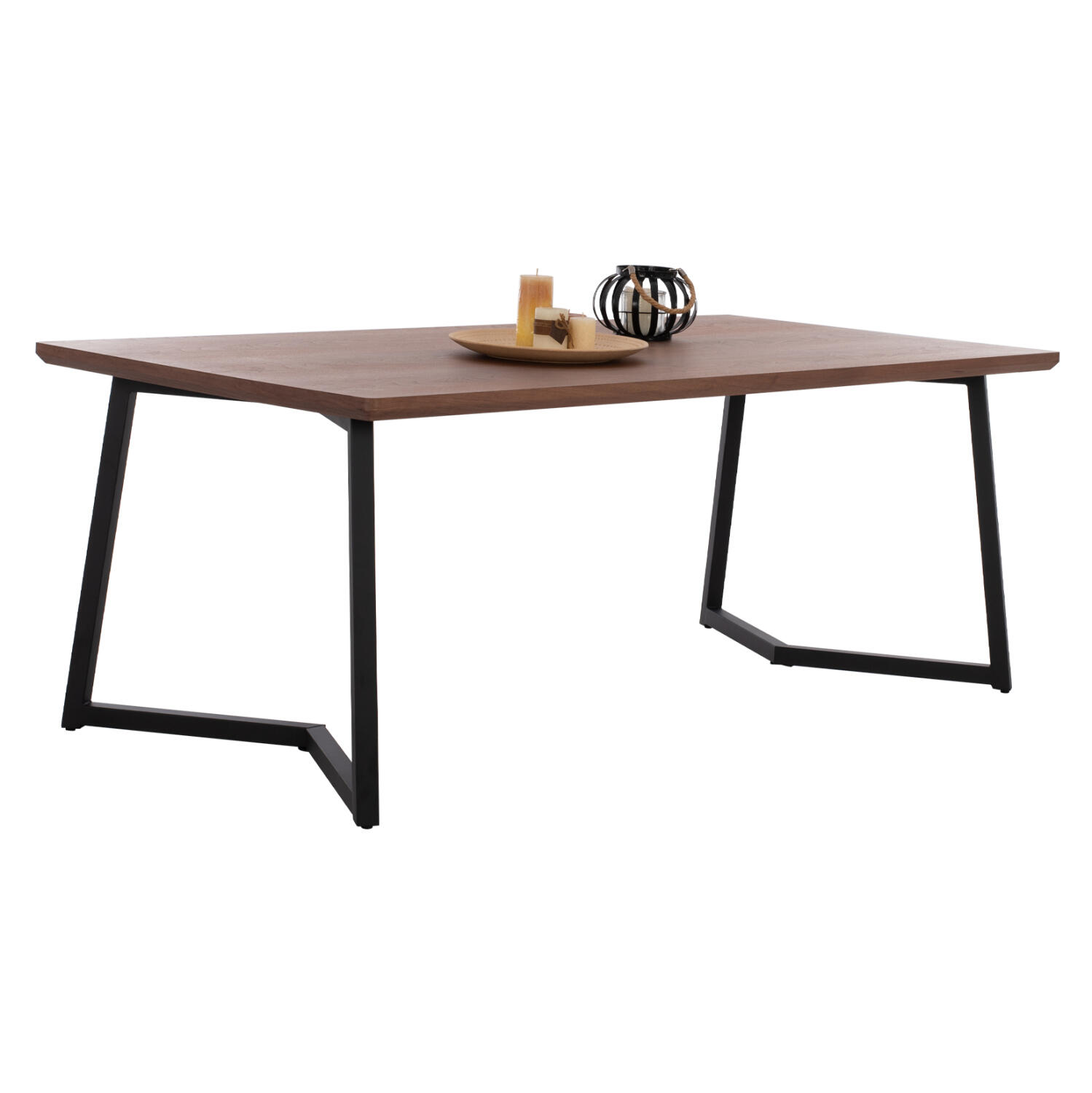 trapezi-trapezarias-kaplamas-karydias-ro Τραπεζι Τραπεζαριας Jay HM9304.02 Καπλαμας Καρυδιας Ρουστικ Στυλ 200x100x75 Εκ. - Image 1