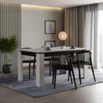 Τραπεζι Τραπεζαριας Marron Cashmere-Μαυρο 160x90x77εκ - Image 2