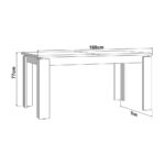 Τραπεζι Τραπεζαριας Marron Cashmere-Μαυρο 160x90x77εκ - Image 6