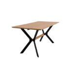 Τραπεζι Τραπεζαριας MDF Με Καπλαμα Δρυς Fylliana Φυσικο Χρωμα 180x90x75εκ - Image 4