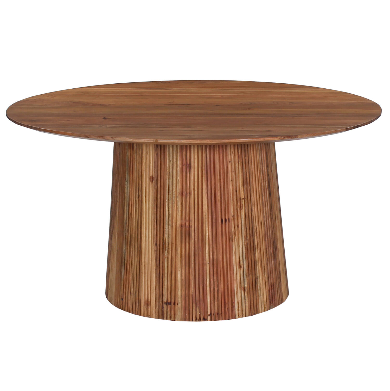 trapezi-trapezarias-stroggylo-fb99685-ma Τραπεζι Τραπεζαριας Στρογγυλο Groot HM9685 Μασιφ Ακακια Σε Φυσικο φ150x76υεκ - Image 1