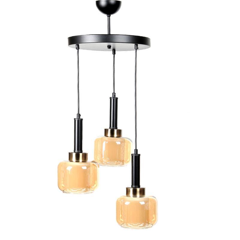 trifoto-kremasto-fotistiko-orofis-diplo-gyalino-kapelo-fylliana-fl-mpronze-chroma-e27-30x80ek1730454602 Τριφωτο Κρεμαστο Φωτιστικο Οροφης Διπλο Γυαλινο Καπελο Fylliana Fl Μπρονζε Χρωμα ε27 30x80εκ - Image 1