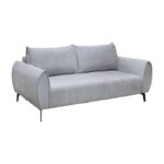 Τριθεσιος Καναπες Fylliana Velton Γκρι Χρωμα 222x95x92εκ