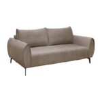 Τριθεσιος Καναπες Fylliana Velton Καφε Χρωμα 222x95x92εκ