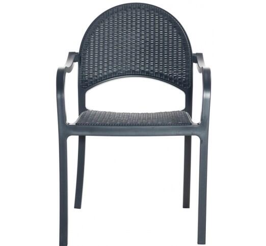 tropic-polythrona-752-27987 Tropic Πολυθρόνα Πολυπροπυλενίου Ανθρακί - Image 1