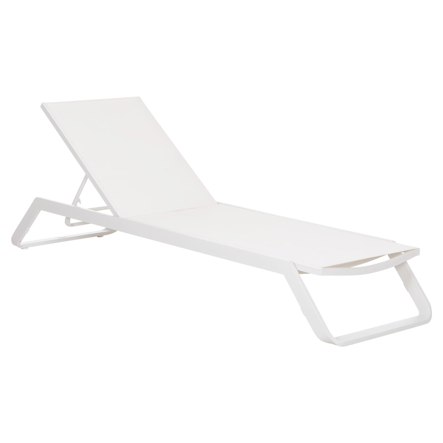 xaplostra-aloyminioy-fb9656202-skeletos- Ξαπλωστρα Αλουμινιου Marimar HM6562.02 Σκελετος & Textilene Λευκο 220x67.5x31.5υεκ - Image 1