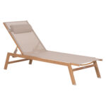Ξαπλωστρα Αλουμινιου Με Μαξιλαρι Rabia HM5982.05 Heat Transfer & Μπεζ 188x60x30υ