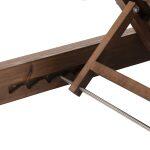 Ξαπλωστρα Ikaria HM10622.04 Πευκο Σε Καρυδι-Μοκα Textileνε-Μαξιλαρι 20εκ. - Image 9