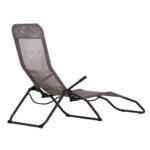 Ξαπλωστρα Κουνιστη Swingsand HM6553.01 Γκρι Textilene--Μαυρο Μεταλλο 143x60x94υεκ - Image 5