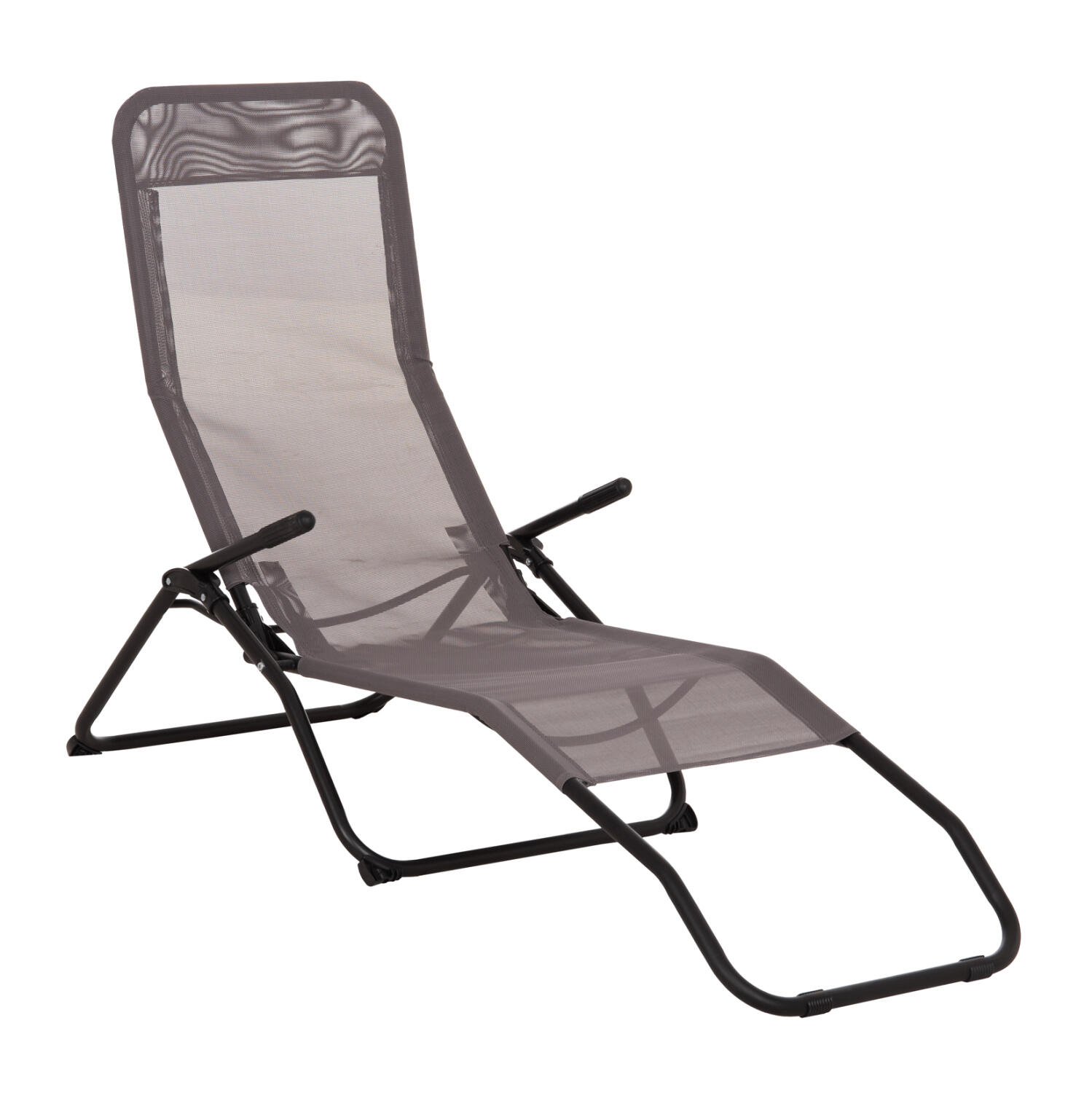xaplostra-koynisth-fb9655301-gkri-textil Ξαπλωστρα Κουνιστη Swingsand HM6553.01 Γκρι Textilene--Μαυρο Μεταλλο 143x60x94υεκ - Image 1