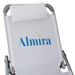 Ξαπλωστρα Παραλιας Almira HM5054.03 Βαρεως Τυπου Λευκη Αλουμινιου 188x58x31-81 Cm. - Image 5