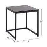 Ζιγκον Grelay 2 Τεμ MDF Οψη Μαρμαρου & Μεταλλο HM8762.13 45χ45χ50εκ. & 37χ37χ43 Εκ. - Image 2