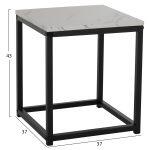 Ζιγκον Grelay 2 Τεμ MDF Οψη Μαρμαρου & Μεταλλο HM8762.12 45χ45χ50εκ. & 37χ37χ43 Εκ. - Image 9