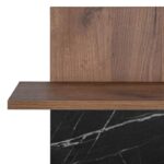 Ραφι Τοιχου 2 Θεσεων Fylliana Miami Tobacco Με Black Marble Χρωμα 80x26x100εκ - Image 4